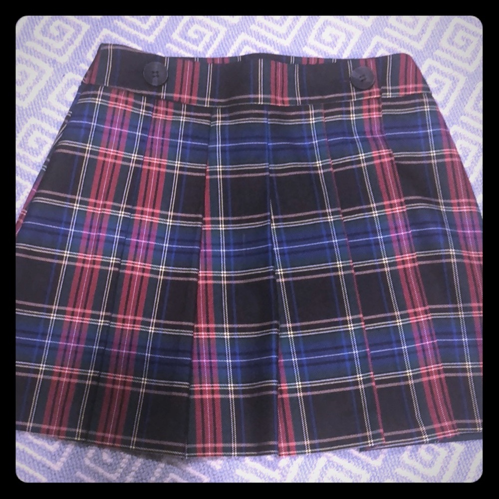 Plaid mini skirt